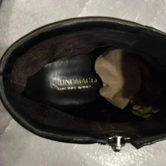 [US11.5]Bruno Magli Raspino Men Black Leather Ankle  Dress Boots - Picture 6 of 8